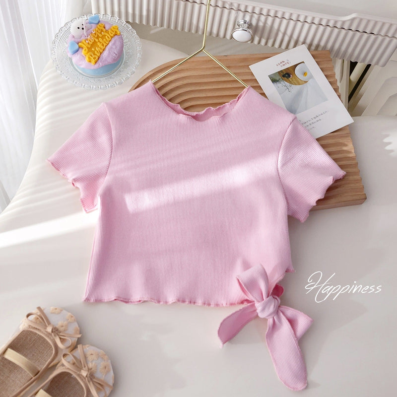 Conjunto Infantil Feminino Laço e Florzinhas