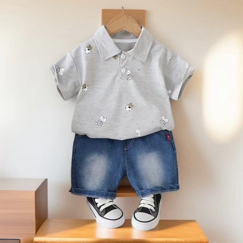 Conjunto Infantil Masculino Ursinho e Jeans