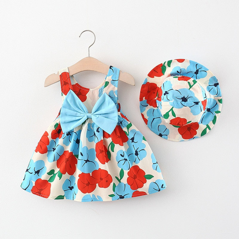 Vestido Infantil Primavera + Chapéu