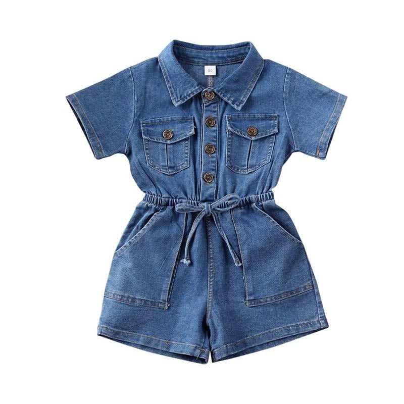 Macaquinho Infantil Jeans