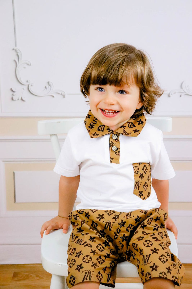 Conjunto Infantil Masculino LV Gola Polo